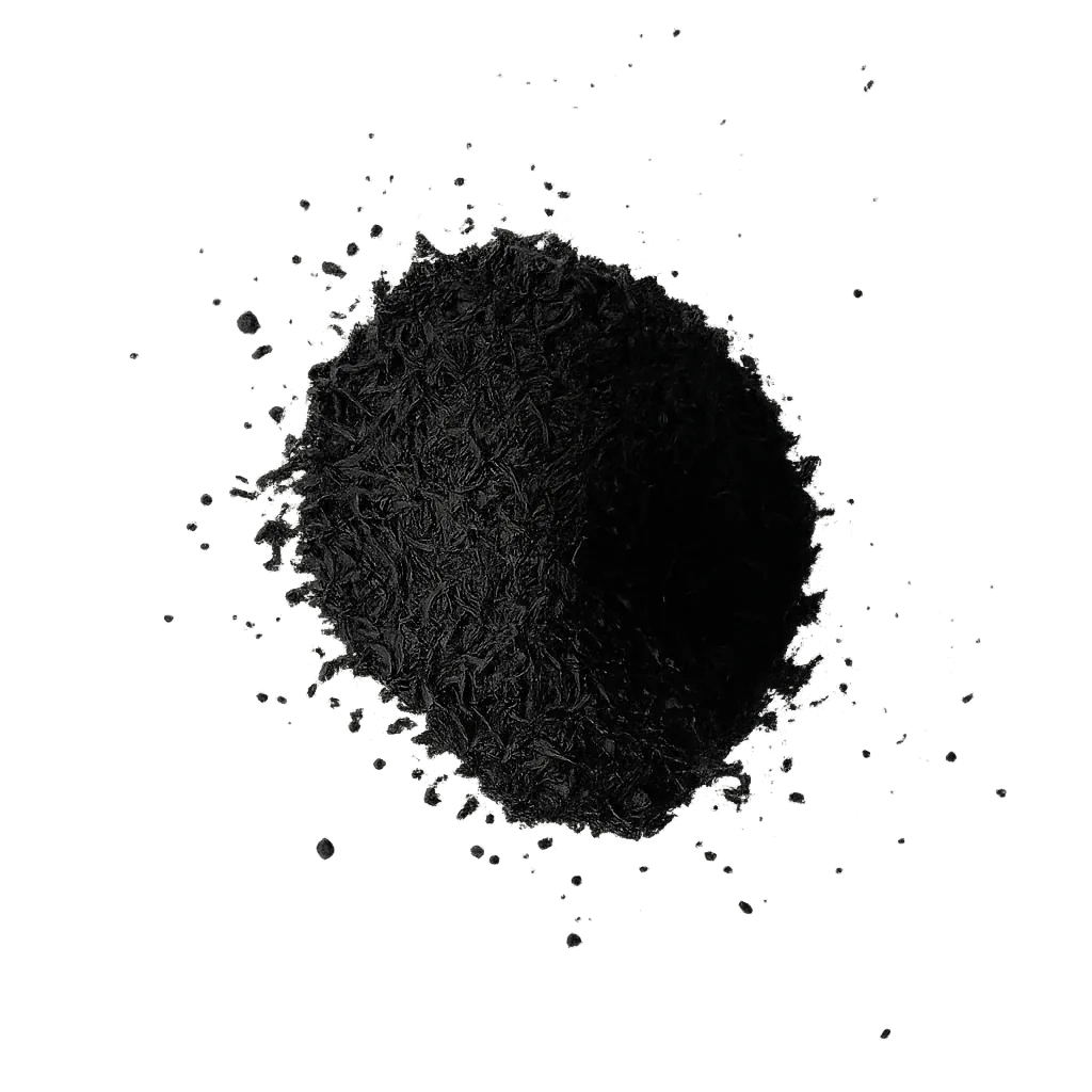 Activated charcoal structure, the porous substrate used in the Sporestrike formulation